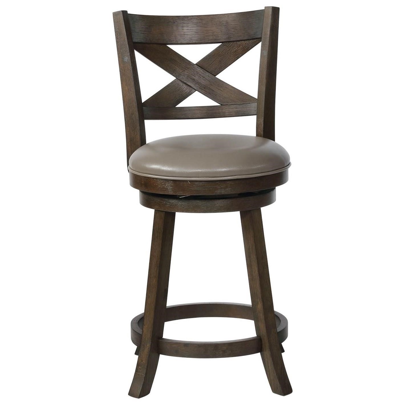 Crown Mark Bar Stools CM 2793C 24 GY Swivel Counter Height Stool